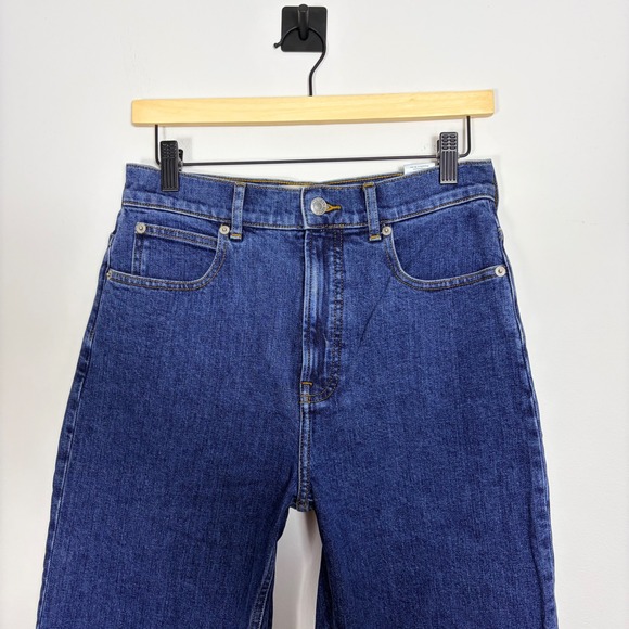 Everlane The Way High Jean Raw Hem Dark Wash Denim Women's Size 27R - Picture 2 of 7